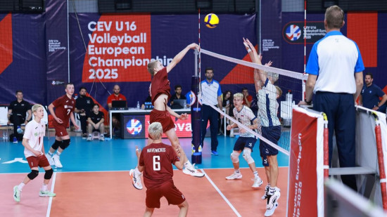 Latvijski odbojkarji do druge zmage na evropskem prvenstvu do 16 let