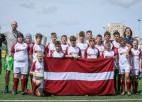 Latvijas U13 puišu izlase regbijā godam debitējusi Eiropā lielākajā jauniešu turnīrā