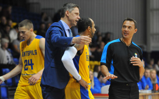 Foto: BK "Ventspils" izcīna pirmo uzvaru Eiropas kausā