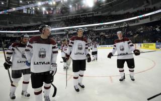 Foto: Latvija ar 5:4 uzvar Kazahstānu