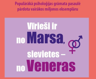 Apgādā “Jumava” atkārtoti iznākusi Džona Greja  populārā grāmata “Vīrieši ir no Marsa, sievietes — no Veneras”