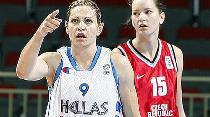 Evantija Maltsi spēlē pret Čehiju guva 24 punktus
Foto: www.eurobasketwomen2009.com