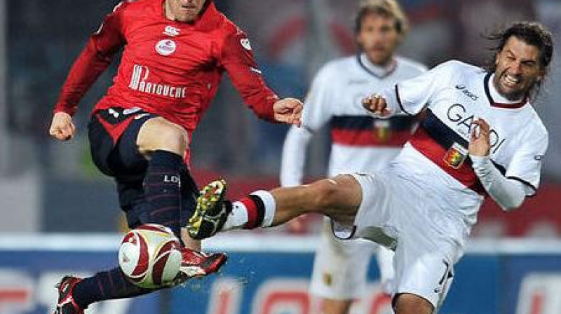 "Lille" mājās sasita "Genoa" ar 3:0. Kā būs šodien Dženovā?
Foto: AFP/Scanpix