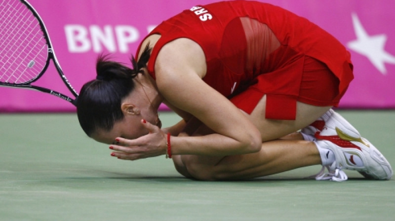 Ar divām Jeļenas Jankovičas uzvarām Serbijai nepietika
Foto: Reuters/Scanpix