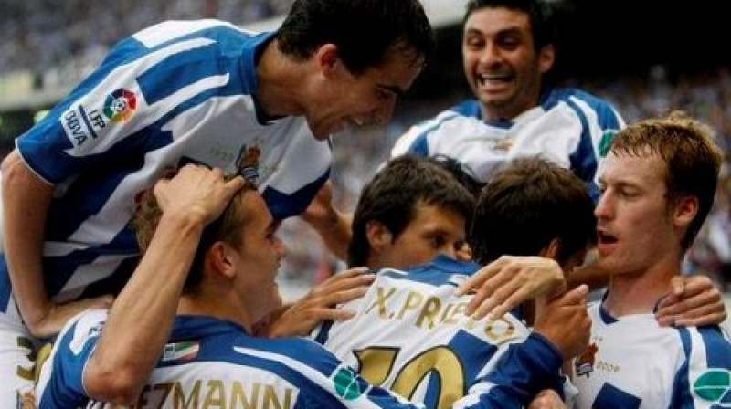 "Real Sociedad" futbolistu prieki
Foto: EFE