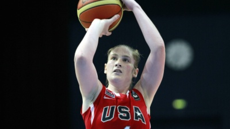 ASV valstsvienības aizsardze Lindsay Whalen 2009. gadā "USK Praha" sastāvā spēlēja kopā ar Ievu Kubliņu, bet "Connecticut Sun" rindās viņas kolēģe bija Anete Jēkabsone-Žogota
Foto: fiba.com