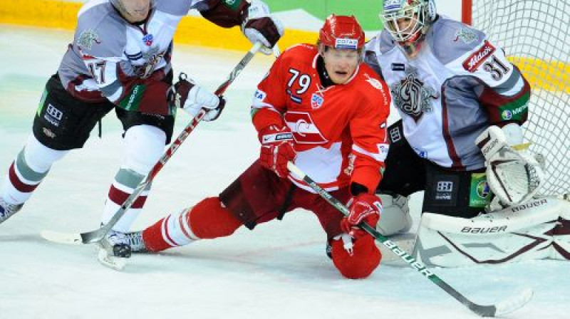 Jurajs Mikušs (#47) vēl Rīgas "Dinamo" komandā 
Foto: ITAR-TASS/Scanpix