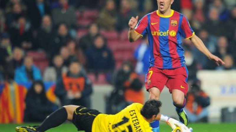 "Almeria" vārtsargs Estebans "Camp Nou" kapitulēja piecas reizes
Foto: AFP/ Scanpix