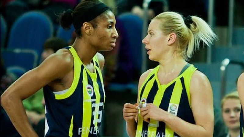 Angel McCoughtry un Anete Jēkabsone-Žogota
Foto: Youlia Fedosseeva