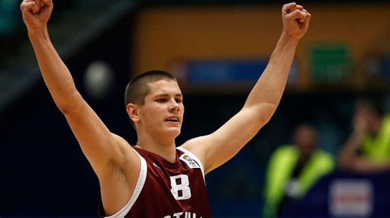 Oskars Reinfelds Eiropas U18 čempionātā Vroclavā, Polijā
Foto: www.fibaeurope.com