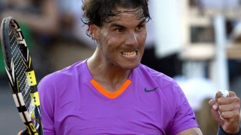 Rafaels Nadals priecīgs par sezonas pirmā pusfināla sasniegšanu
Foto: AFP/Scanpix