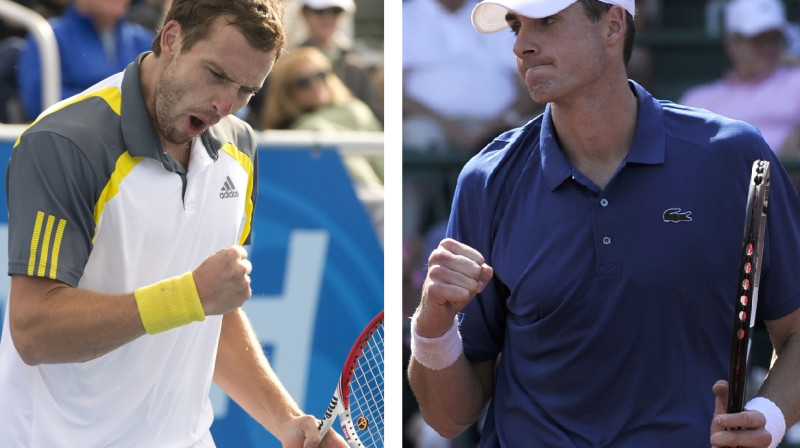 Ernests Gulbis un Džons Isners
Foto: AP/Scanpix