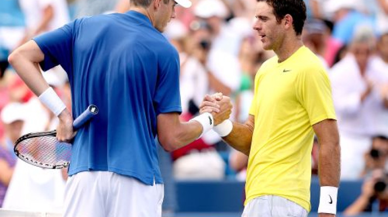 Džons Isners un "pazudušais" Huans Martins Del Potro
Foto: AFP/Scanpix