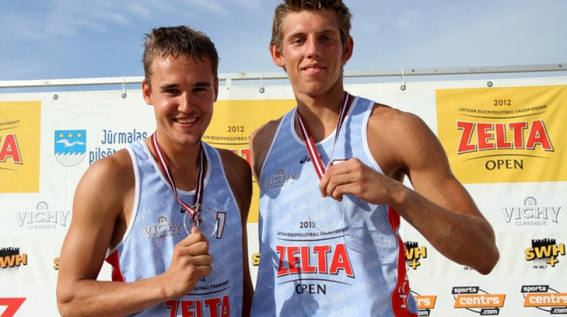 2012. gada Latvijas čempioni Haralds Regža un Armands Āboliņš šogad centīsies aizstāvēt titulu
Foto: beachvolley.lv