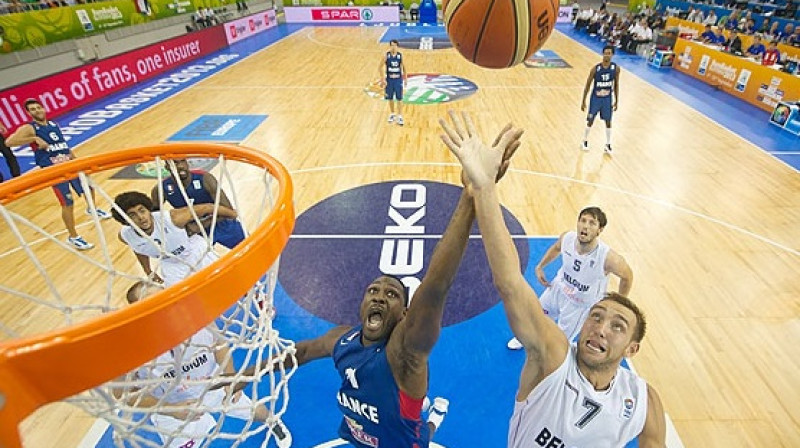 Florāns Pjetruss spēlē pret Beļģiju
Foto: www.fibaeurope.com