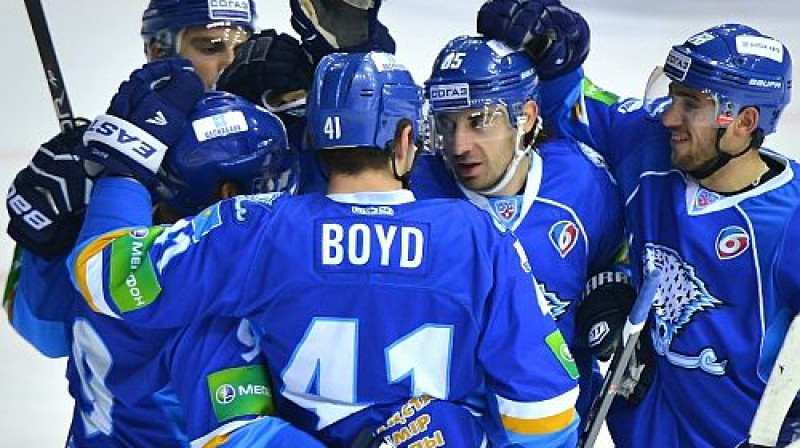 Astanas "Barys" atzīmē vārtu guvumu
Foto: hcbarys.kz