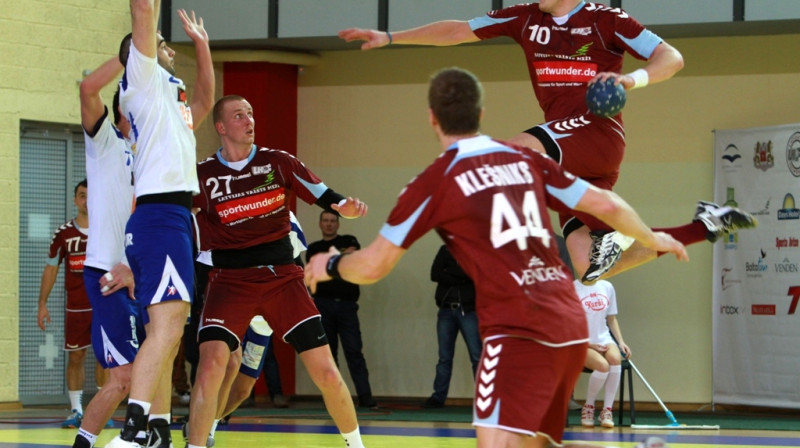 Latvijas izlases milzis Dainis Krištopāns
Foto: Sandra Škutāne, handball.lv