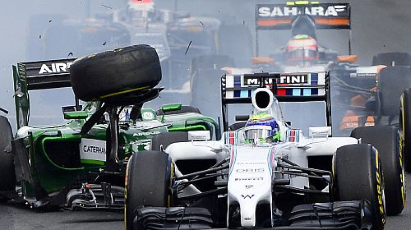 Felipe Masa brīdi pirms avārijas Melburnā
Foto: TT NYHETSBYRN/Scanpix