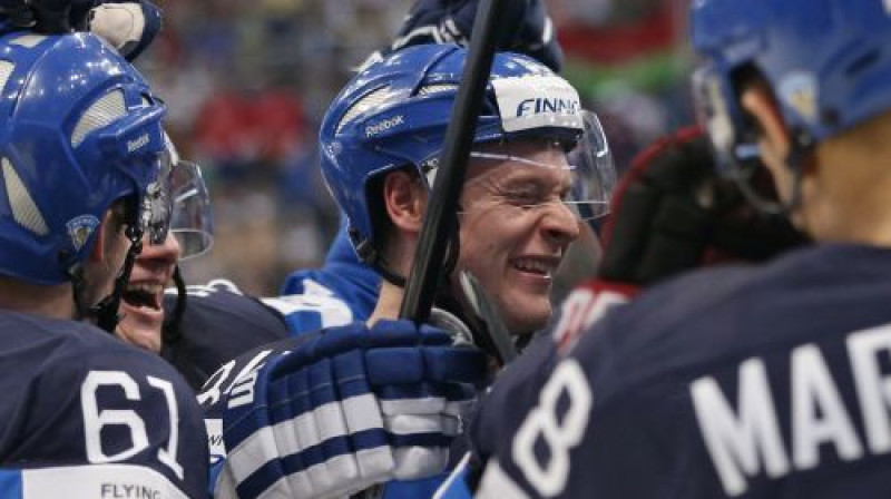 Somijas hokejisti atzīmē iekļūšanu pasaules čempionāta finālā
Foto: AP/Scanpix