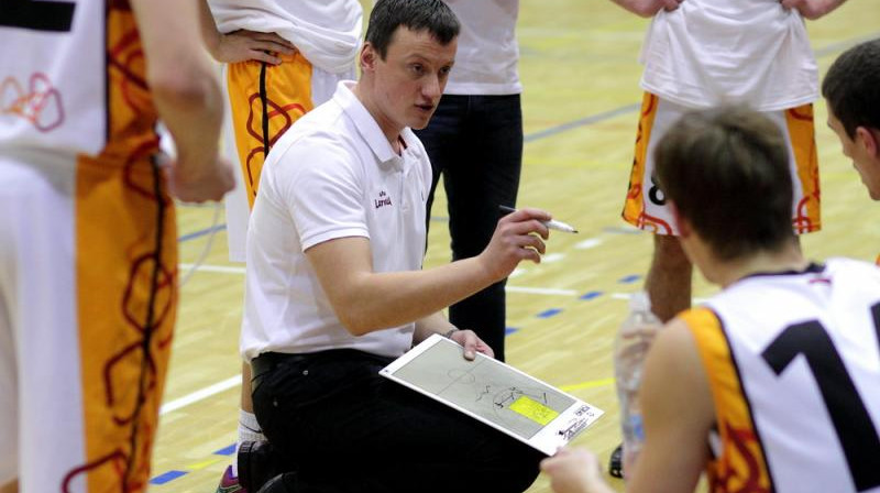 Latvijas U18 izlases galvenais treneris Arnis Vecvagars.
Foto: basket.ee