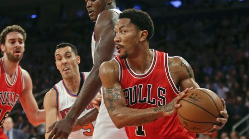 Deriks Rouzs pret "Knicks"
Foto: AP/Scanpix