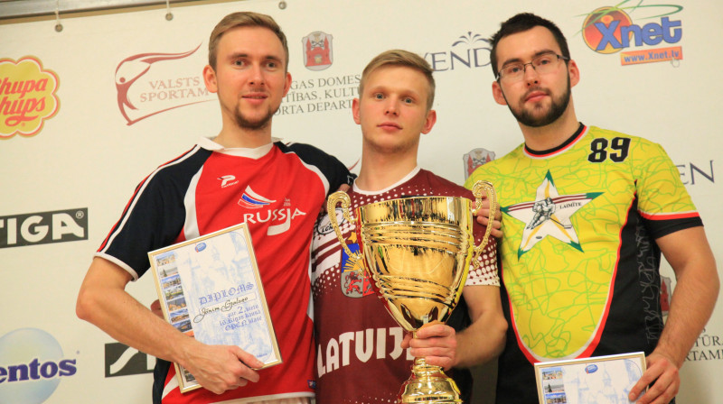 Rīgas kausa 2014 TOP 3 - Jānis Galuzo (2.vieta), Atis Sīlis (1.vieta) un Edgars Caics (3.vieta)
Foto: Andrejs Kņazjuks (Baltkrievija)