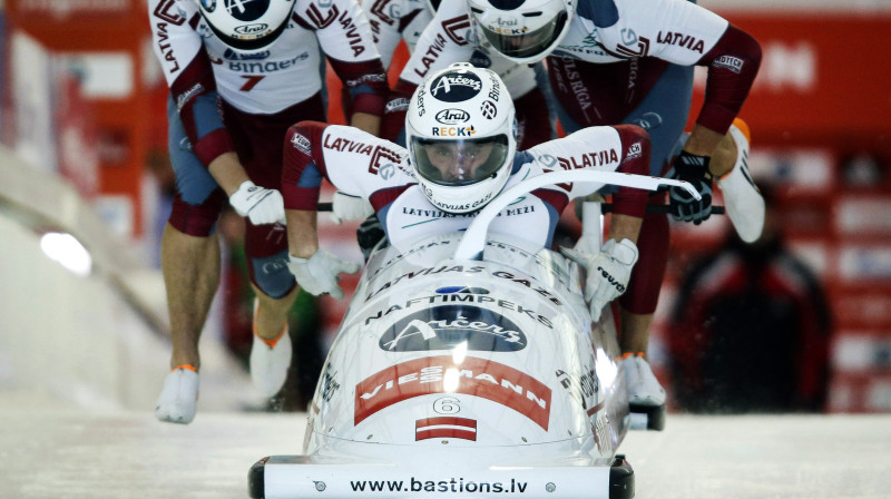 Oskars Melbārdis, Daumants Dreiškens, Arvis Vilkaste un Jānis Strenga
Foto: AP/Scanpix