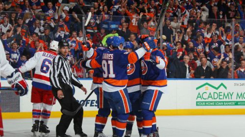 Ņujorkas "Islanders" atzīmē panākumu
Foto: AFP/Scanpix