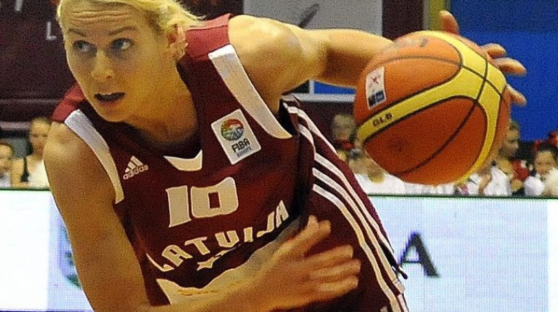 Anete Jēkabsone-Žogota Eiropas čempionātā 2009.gadā Rīgā.
Foto: basket.lv