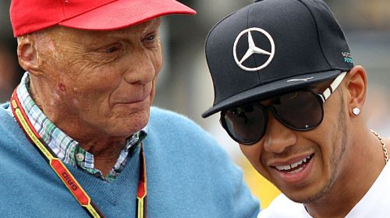 Nikijs Lauda un Luiss Hamiltons
Foto: AFP/Scanpix