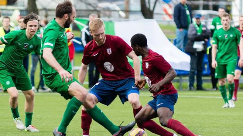 1. maija spēlē tika fiksēts neizšķirts 1:1
Foto: www.futbolavirsliga.lv