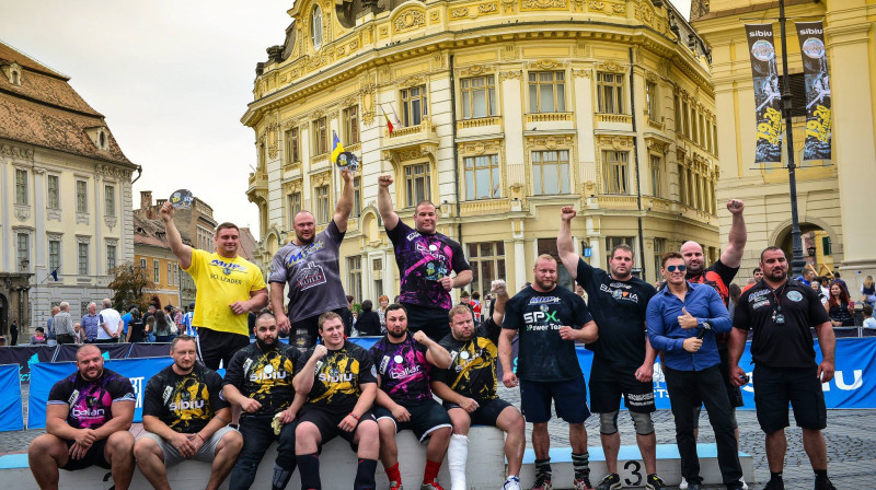 Dainis Zāģeris uz augstākā pakāpiena Rumānijā
Foto: Strongman Champions League Romania