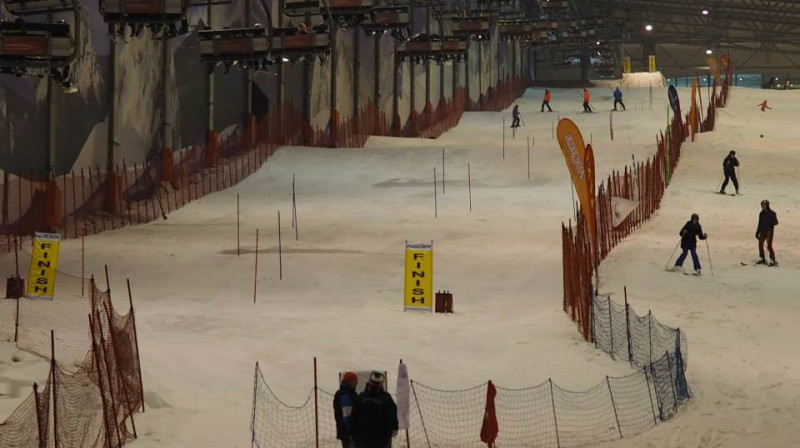 Slaloma trase "Snow arena" pagājušā gada novembrī Baltijas kausā. Foto:Infoski.lv