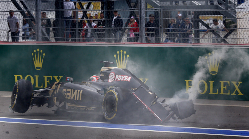 Grožāna avārija Krievijas F1 posmā
Foto: TT NYHETSBYRÅN/Scanpix