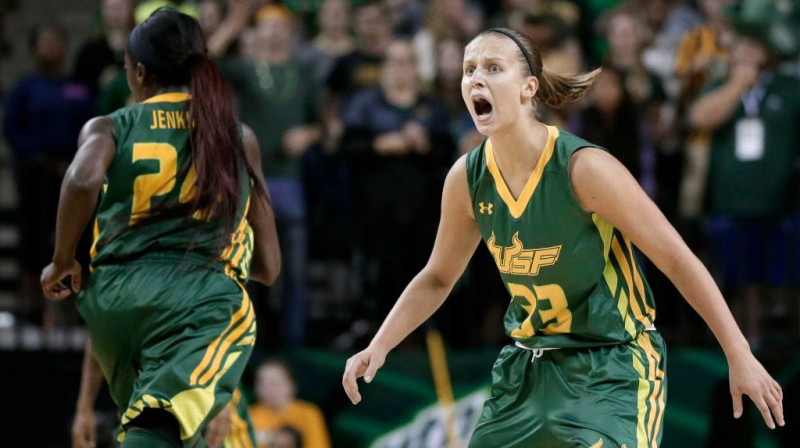 Kitija Laksa spēlē pret 2012. gada NCAA čempionēm "Baylor"
Foto: USF