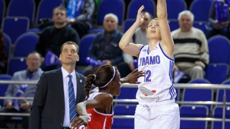 Anete Jēkabsone-Žogota un Gundars Vētra
Foto: kurskbasket.ru