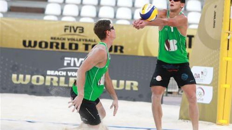 Rihards Finsters un Edgars Točs
Foto: FIVB