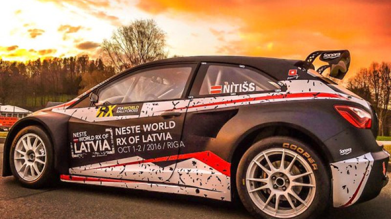 Reiņa Nitiša jaunais rallijkrosa SEAT
Foto: twitter.com/ReinisNitissRX