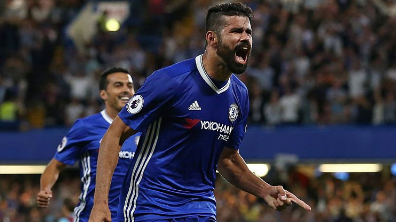 ''Chelsea'' uzvaras vārtu autors Djēgo Kosta
Foto: AFP/Scanpix