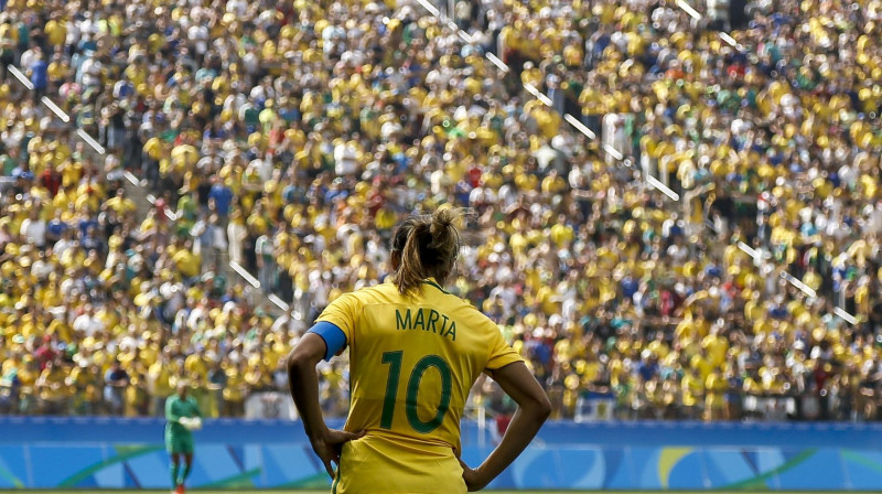 Brazīlijas izlases kapteine Marta
Foto: AFP/Scanpix