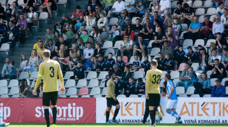 Jūrmalas "Spartaka" futbolisti sezonas pirmajā spēlē pret "Riga"
Foto: Māris Greidāns/Futbola Virslīga