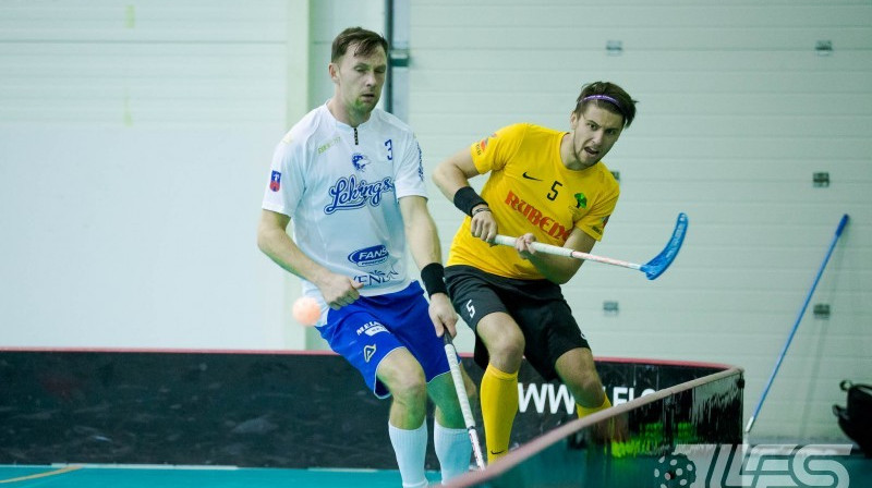 Spēlē pret cēsniekiem "Rubenei" jāsamierinās ne tikai ar zaudējumu, bet arī ar soda naudu
Foto: Floorball.lv