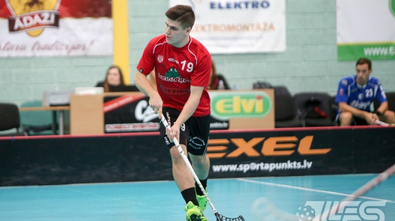 Toms Akmeņlauks ir pēdējo cīņu rezultatīvākais spēlētājs
Foto: Ritvars Raits, Floorball.lv