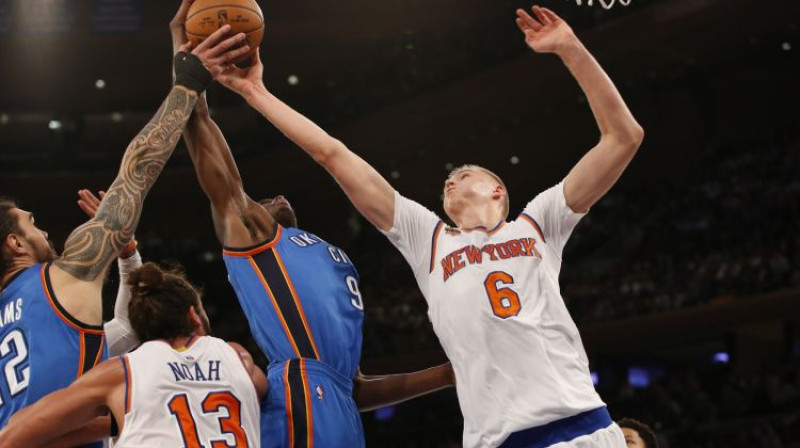 Kristaps Porziņģis mačā pret "Thunder"
Foto: AP/Scanpix