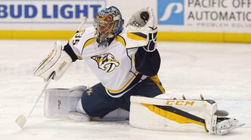 Novembra labākais NHL spēlētājs Peka Rinne
Foto: AP/Scanpix