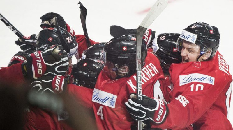 Šveices hokejisti
Foto: AP/Scanpix