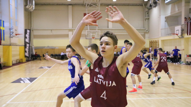 Latvijas U16 izlases dalībnieks Everts Ramza.
Foto: Gints Jankovskis ("Pēda Latvijā").