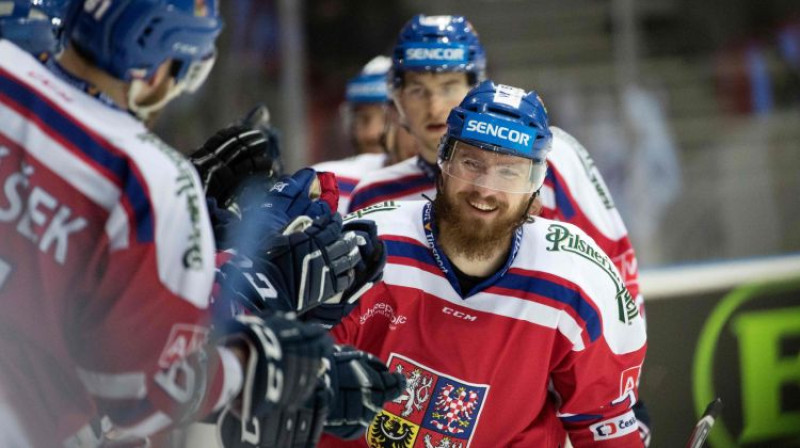 Lukašs Kašpars atzīmē vārtu guvumu mazākumā
Foto: AFP/Scanpix