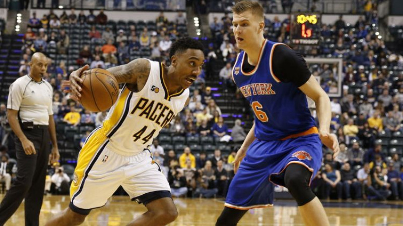 Kristaps Porziņģis iepriekšējā spēlē pret "Pacers"
Foto: USA Today Sports/Scanpix