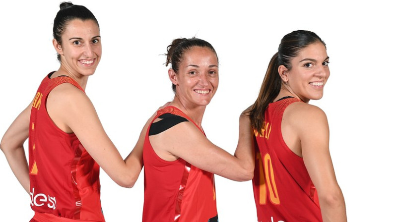 Spānijas līderes Alba Torensa, Laja Palau un Marta Čargaja
Foto: fiba.com